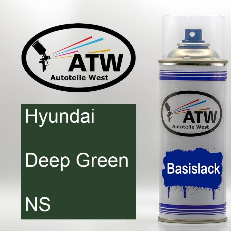 Hyundai, Deep Green, NS: 400ml Sprühdose, von ATW Autoteile West.